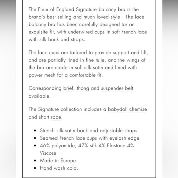 FLEUR OF ENGLAND lace and silk bra - Picture 8 of 8